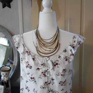 Boho Necklace with Layers of Earth-tone Beads